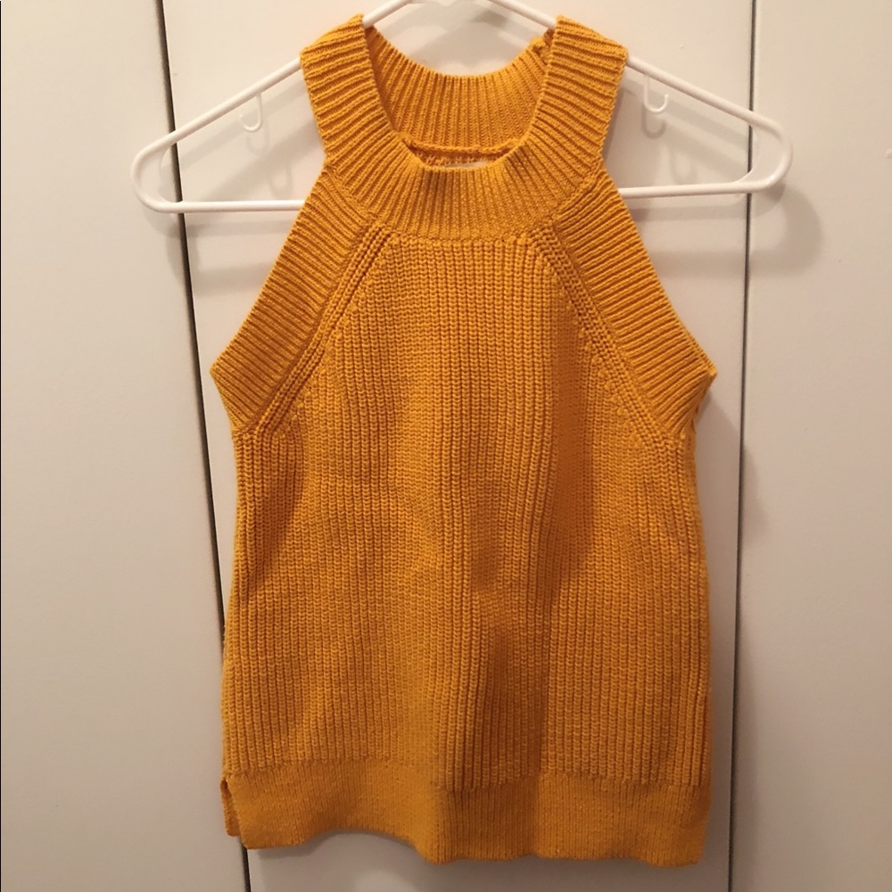 Loft mustard sweater tank